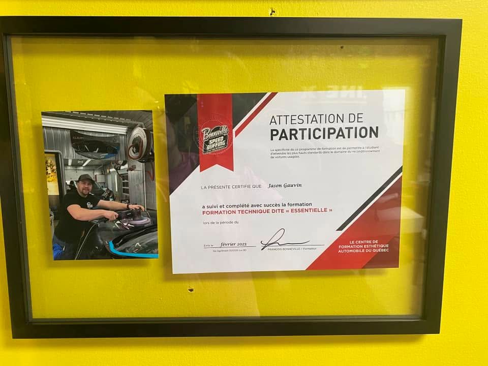 Formation technique essentielle — Centre de formation esthétique automobile du Québec